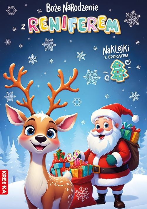 okładka Boże Narodzenie z reniferem. Kolorowanka książka