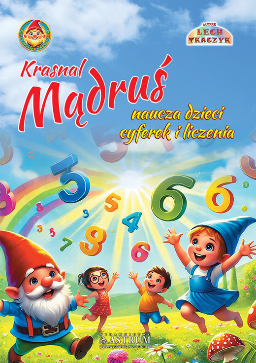 okładka Krasnal Mądruś naucza dzieci cyferek i liczenia książka