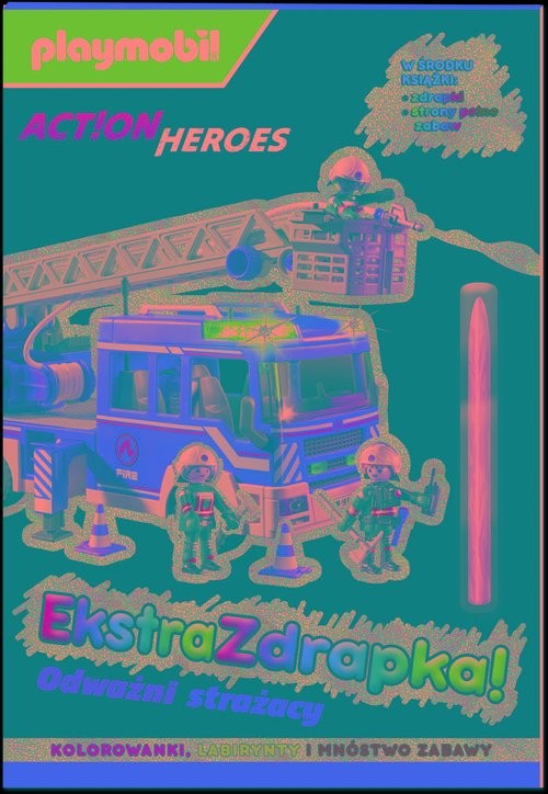 okładka Playmobil Action Heroes Ekstrazdrapka Odważni strażacy książka