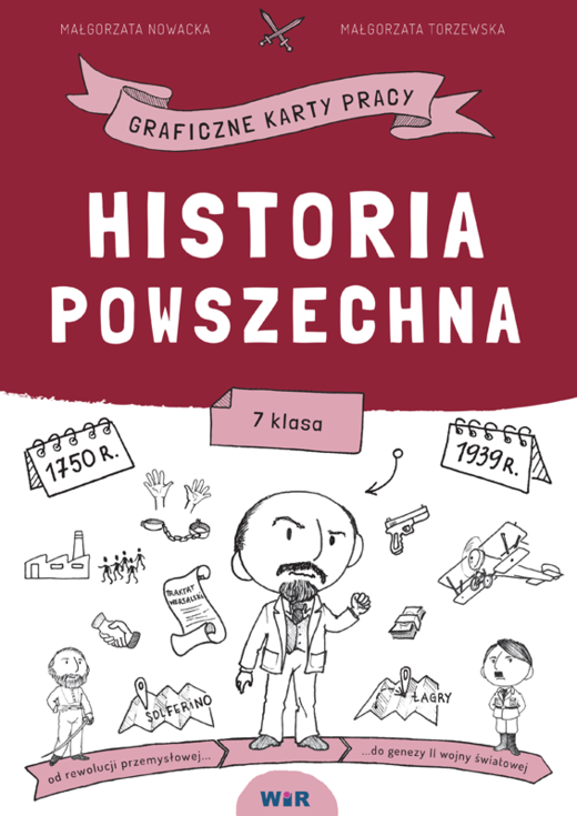 okładka Historia powszechna graficzne karty pracy dla klasy 7 książka