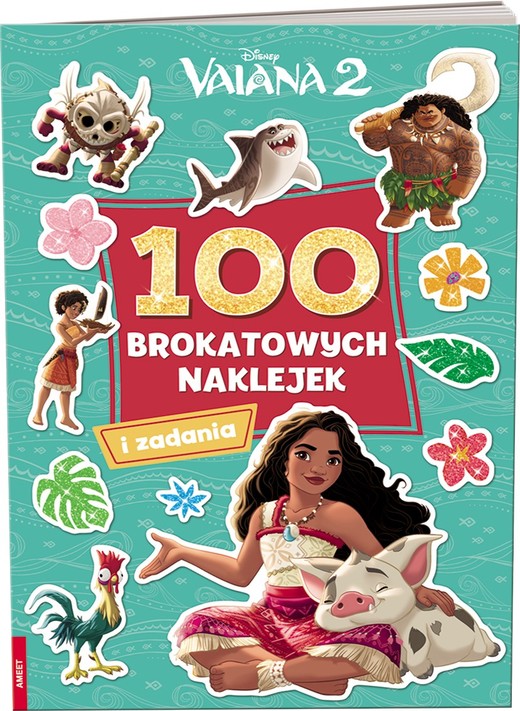 okładka Vaiana 2 100 brokatowych naklejek NB-9106 książka