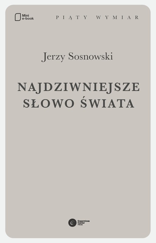 okładka Najdziwniejsze słowo świata ebook | epub, mobi | Jerzy Sosnowski