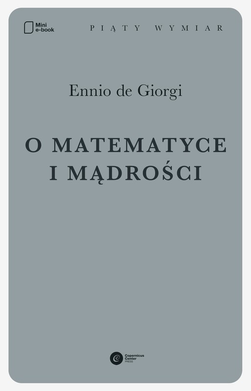 okładka O matematyce i mądrości ebook | epub, mobi | Ennio De Giorgi