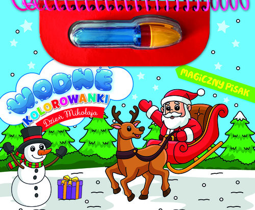 okładka Wodne kolorowanki. Dzień Mikołaja książka