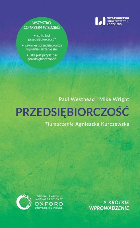 okładka Przedsiębiorczość Krótkie Wprowadzenie 43 książka