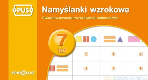 okładka PUS Namyślanki wzrokowe dla siedmiolatków ćwiczenia percepcji wzrokowej dla najmłodszych książka