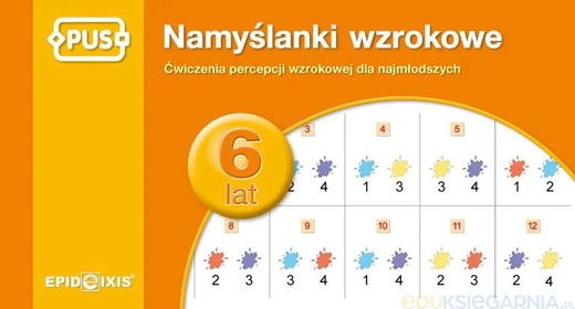 okładka PUS Namyślanki wzrokowe dla sześciolatków ćwiczenia percepcji wzrokowej dla najmłodszych książka