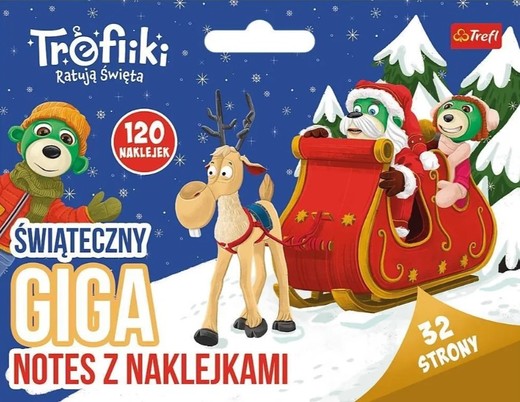 okładka Trefiliki Ratują Święta. Świąteczny Notes z Naklejkami książka