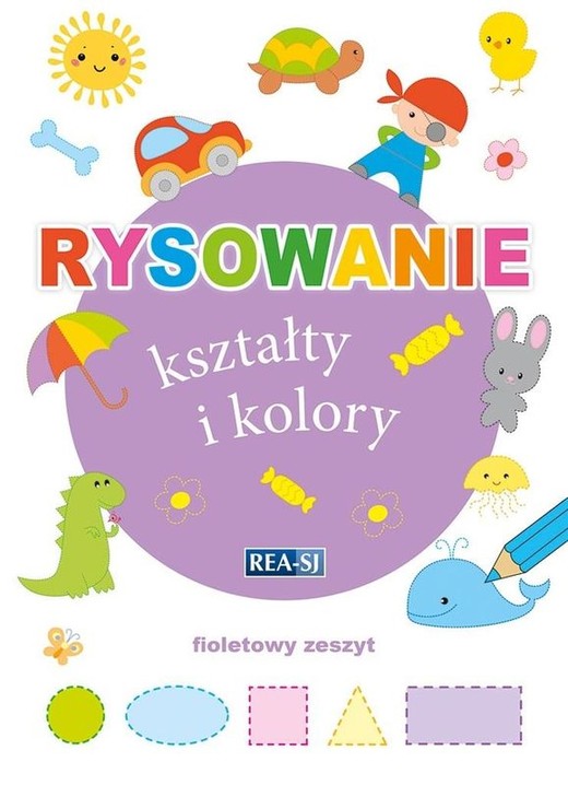 okładka Rysowanie kształty i kolory. Zeszyt fioletowy książka