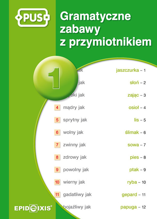 okładka PUS Gramatyczne zabawy z przymiotnikiem 1 książka