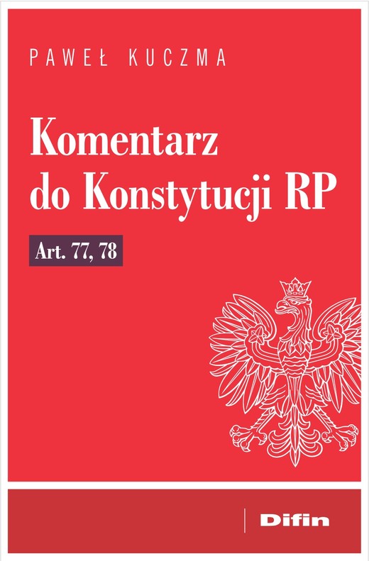 okładka Komentarz do Konstytucji RP art. 77, 78 książka