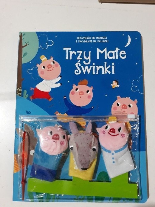 okładka Trzy świnki. Opowieści do poduszki z pacynkami na paluszki książka