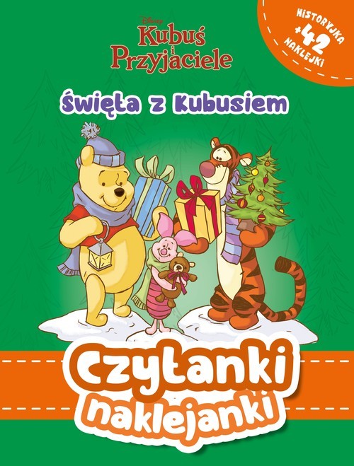 okładka Disney Kubuś i Przyjaciele Czytanki naklejanki Święta z Kubusiem książka