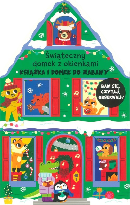 okładka Książka i domek do zabawy Świąteczny domek z okienkami książka