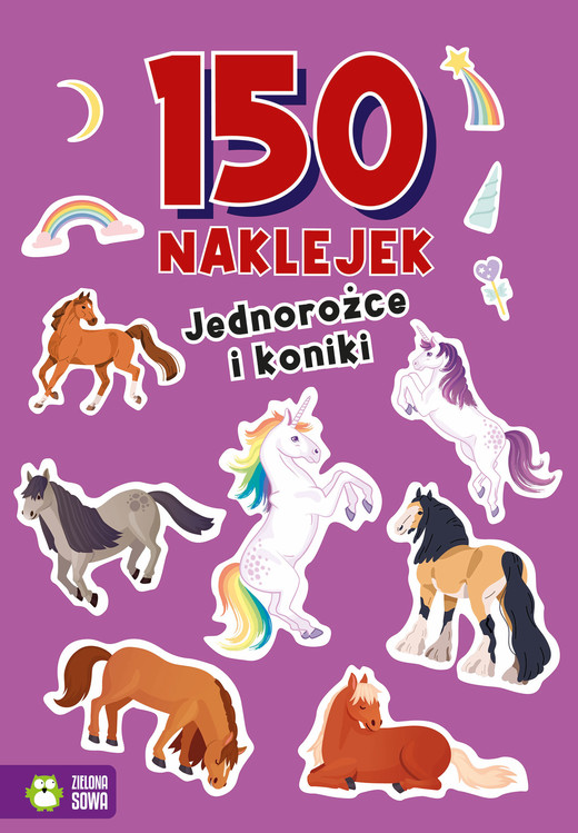 okładka Jednorożce i koniki. 150 naklejek książka