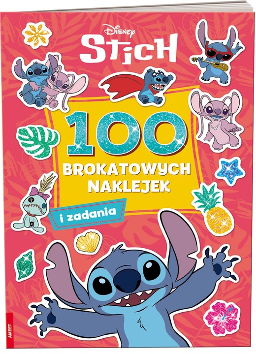 okładka Stich 100 brokatowych naklejek NB-9107 książka