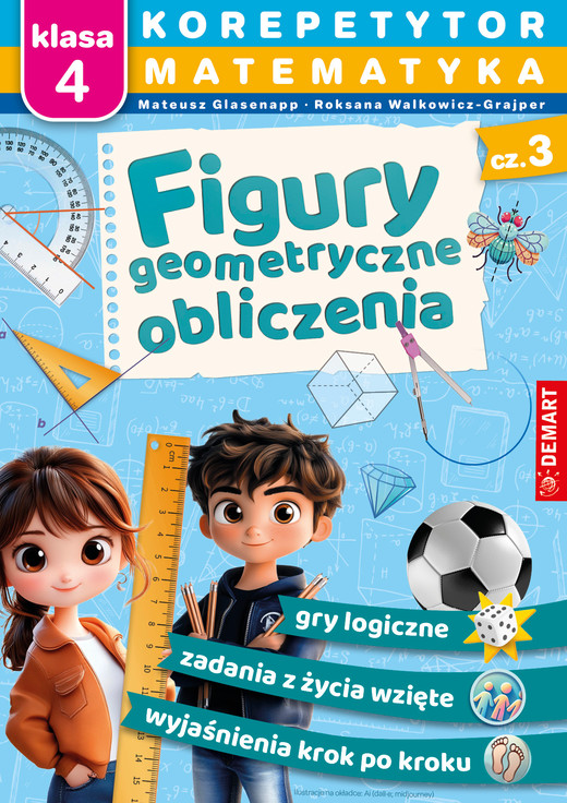 okładka Matematyka. Klasa 4. Figury geometryczne, obliczenia. Korepetytor książka