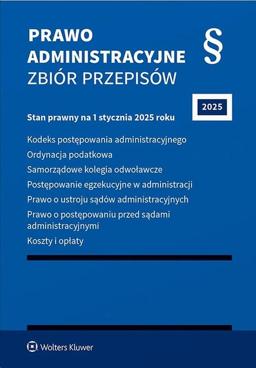 okładka Prawo administracyjne. Zbiór przepisów 2025 książka