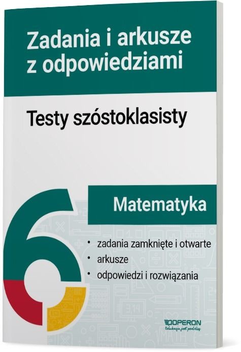 okładka Matematyka testy szóstoklasisty zadania i arkusze książka