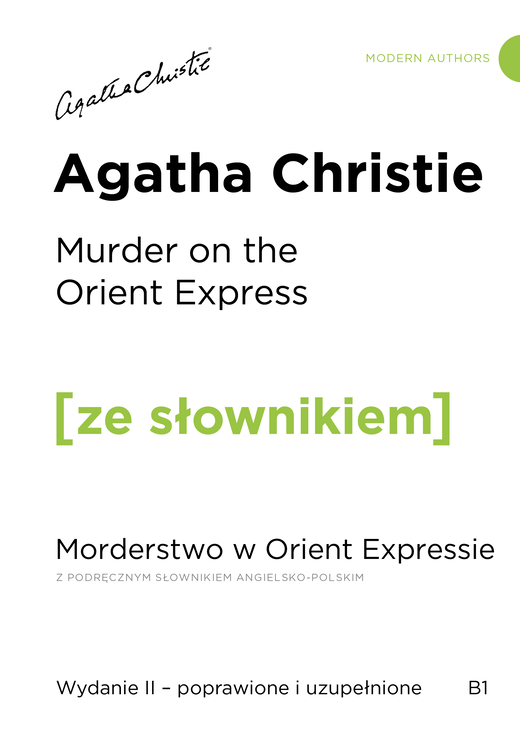 okładka Morderstwo w Orient Expressie. Murder on the Orient Express. Z podręcznym słownikiem angielsko-polskim książka