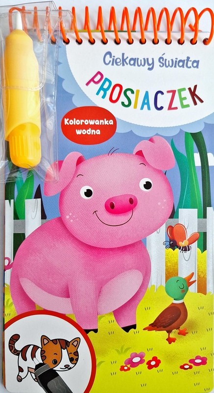 okładka Ciekawy świata prosiaczek Kolorowanka wodna książka