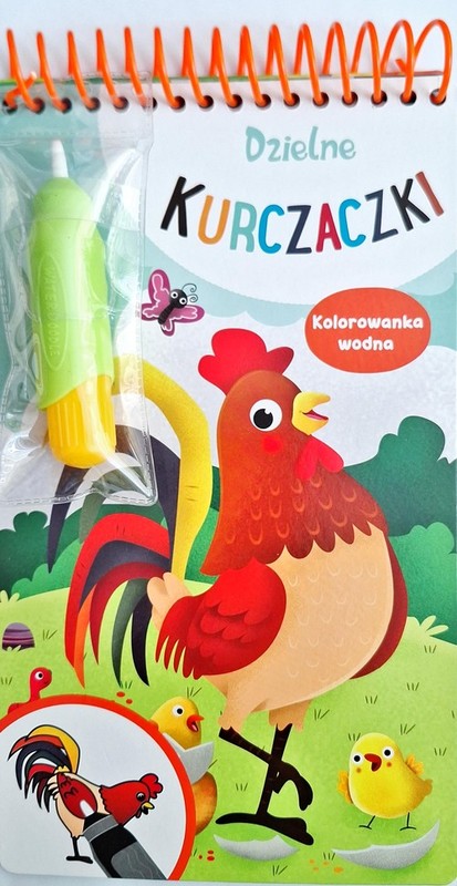 okładka Dzielne kurczaki Kolorowanka wodna książka
