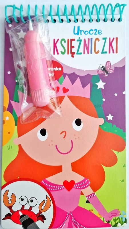 okładka Urocze księżniczki Kolorowanka wodna książka