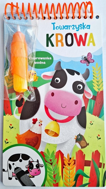 okładka Towarzyska krowa Kolorowanka wodna książka