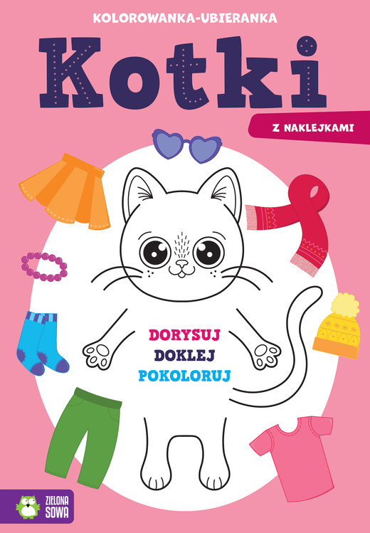 okładka Kotki. Kolorowanka-ubieranka książka