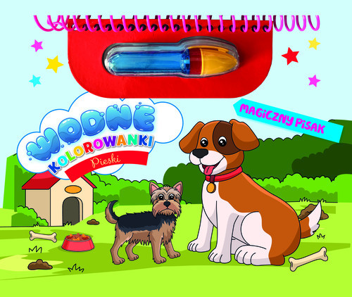 okładka Pieski. Wodne kolorowanki. Magiczny pisak książka