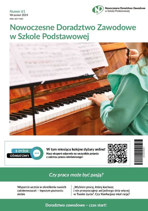 okładka Nowoczesne Doradztwo Zawodowe w Szkole Podstawowej, numer 61, Czy praca może być pasją? Nowoczesne Doradztwo Zawodowe w Szkole Podstawowej, numer 61, Czy praca może być pasją? ebook | pdf | Praca zbiorowa