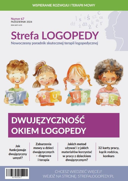 okładka Strefa LOGOPEDY, numer 67, Dwujęzyczność okiem logopedy Strefa LOGOPEDY, numer 67, Dwujęzyczność okiem logopedy ebook | pdf | Dr Urszula Ciszewska-Psujek