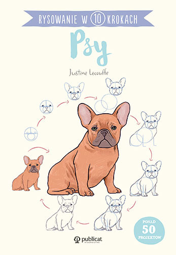 okładka Rysowanie w 10 krokach. Psy książka