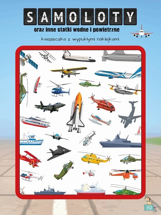 okładka Samoloty, statki, łodzie. Książeczka z wypukłymi naklejkami książka
