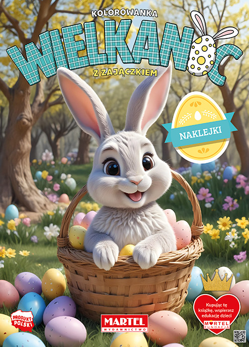 okładka Kolorowanka Wielkanoc z zajączkiem + naklejki książka