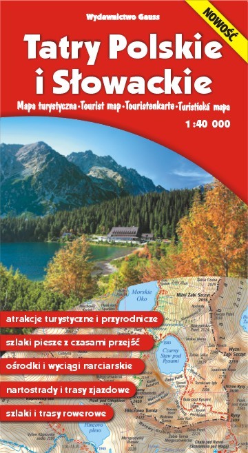 okładka Tatry Polskie i Słowackie. Mapa turystyczna 1:40 000. Wodoodporna wyd. 2 książka | Opracowanie zbiorowe