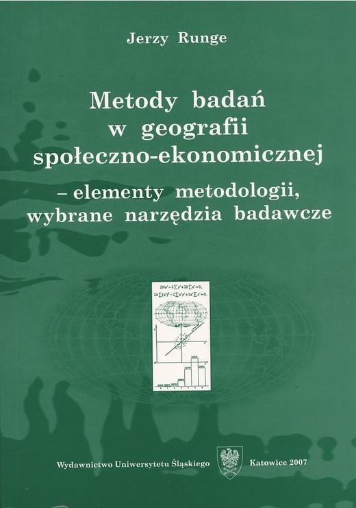 okładka Metody badań w geografii społeczno-ekonomicznej książka | Jerzy Runge