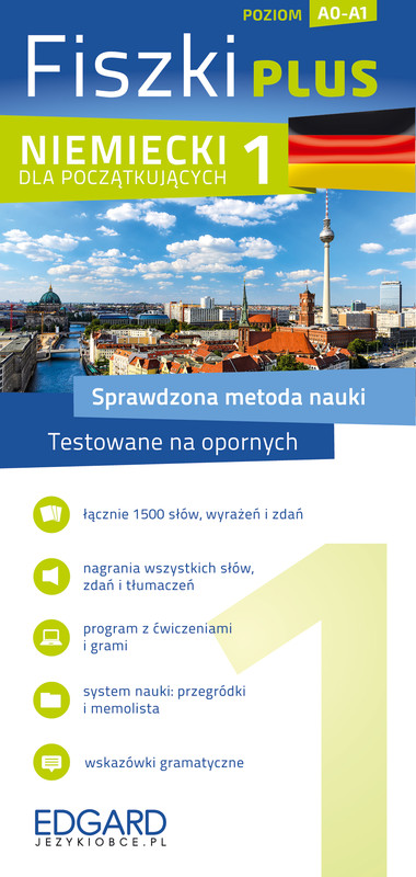 okładka Niemiecki. Fiszki PLUS dla początkujących 1. Poziom A0-A1 wyd. 2 książka | Opracowanie zbiorowe