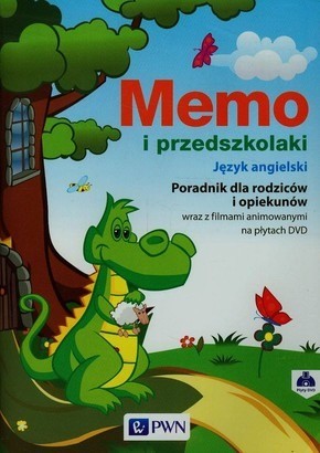 okładka Memo i przedszkolaki język angielski poradnik dla rodziców i opiekunów wraz z filmami animowanymi na DVD książka