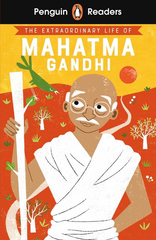 okładka The Extraordinary Life of Mahatma Gandhi. Penguin Readers Level 2 wer. angielska książka