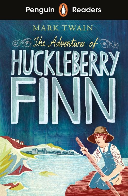 okładka The Adventures of Huckleberry Finn. Penguin Readers Level 2 wer. angielska książka