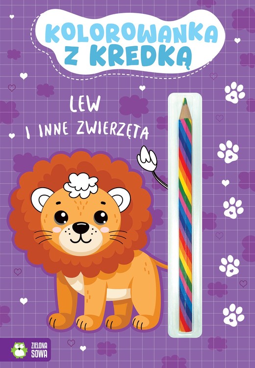 okładka Lew i inne zwierzęta. Kolorowanka z kredką książka