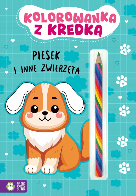 okładka Piesek i inne zwierzęta. Kolorowanka z kredką książka