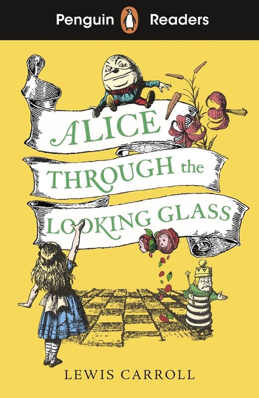 okładka Alice Through the Looking Glass. Penguin Readers Level 3 wer. angielska książka