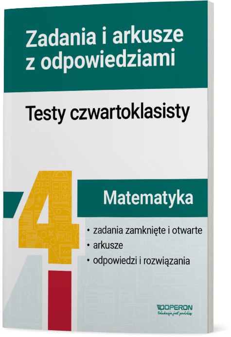 okładka Matematyka testy czwartoklasisty zadania i arkusze książka