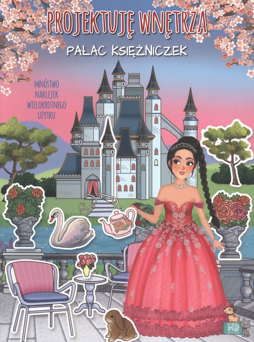 okładka Pałac księżniczek. Projektuję wnętrza z naklejkami książka