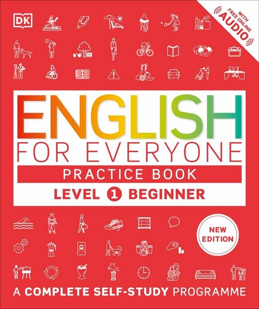 okładka English for Everyone Practice Book Level 1 Beginner. A Complete Self-Study Programme wer. angielska książka