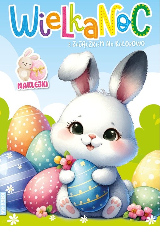 okładka Wiielkanoc z zajączkiem na kolorowo książka