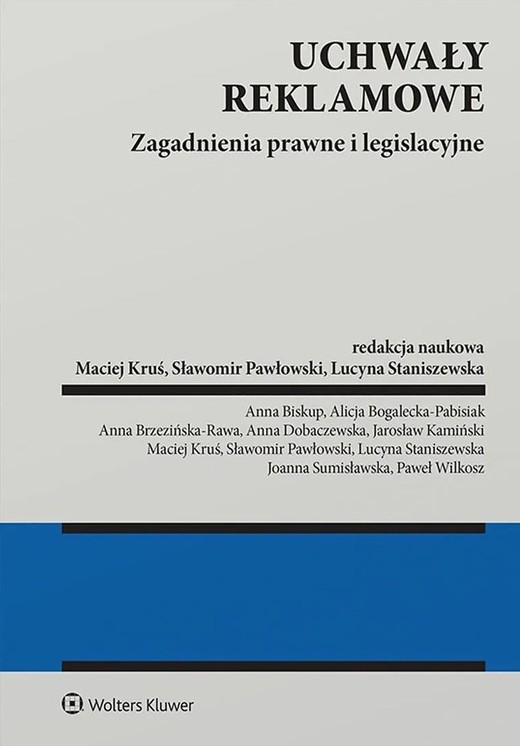 okładka Uchwały reklamowe. Zagadnienia prawne i legislacyjne książka