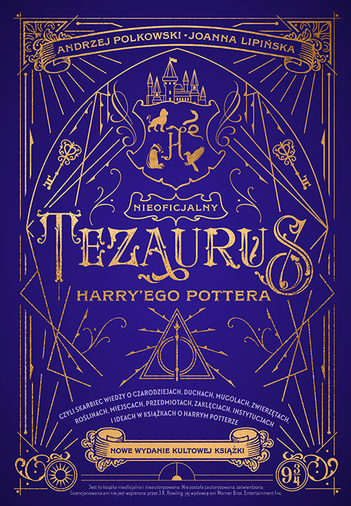 okładka Nieoficjalny Tezaurus Harry'ego Pottera książka | Andrzej Polkowski, Joanna Lipińska